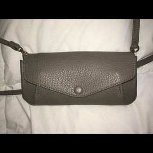 Grey small shoulder strap satchel